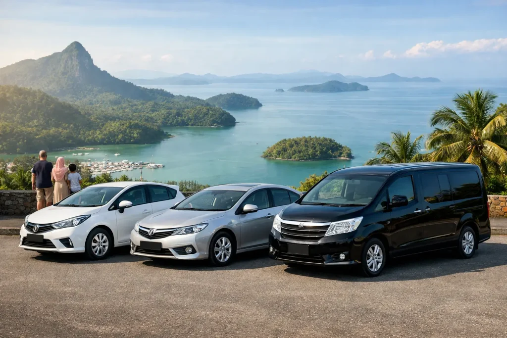Sewa Kereta Langkawi Ikut Saiz Kumpulan
