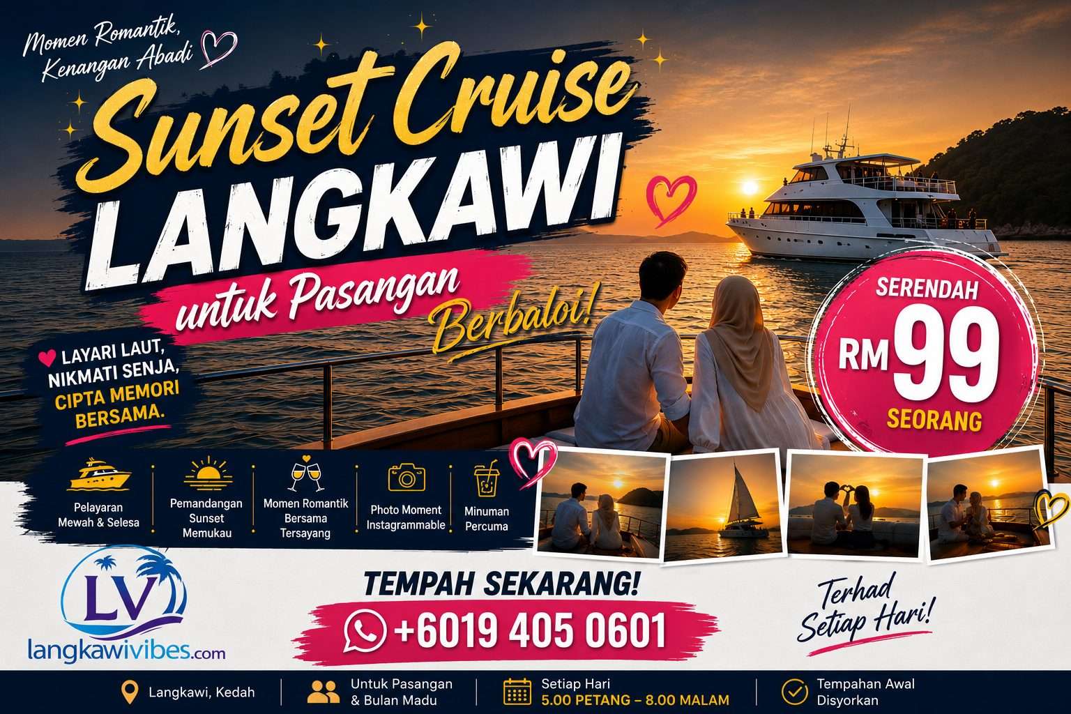 Read more about the article Sunset Cruise Langkawi untuk Pasangan Berbaloi?