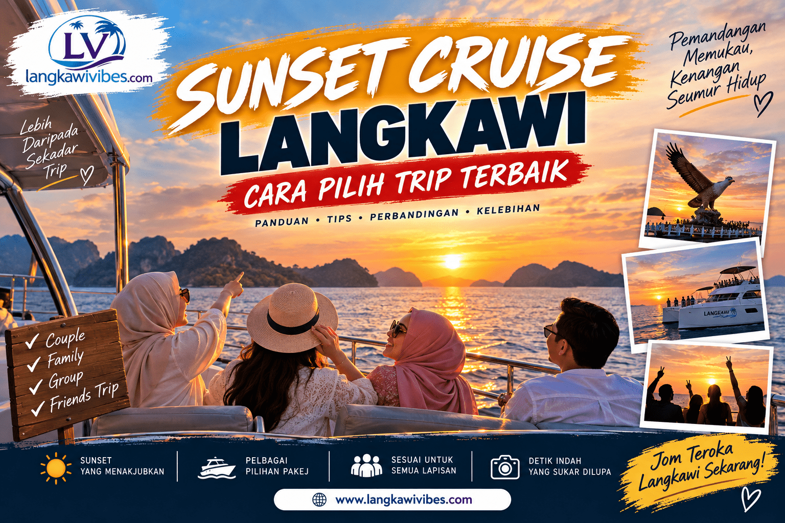 Read more about the article Sunset Cruise Langkawi: Cara Pilih Trip Terbaik